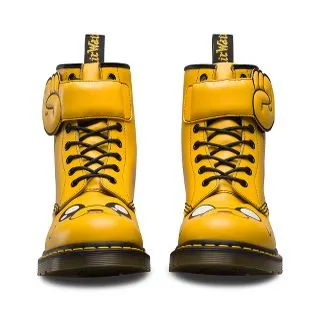 1460 Jake D Yellow Smooth Synthetic PU Leather Lace Up Boot