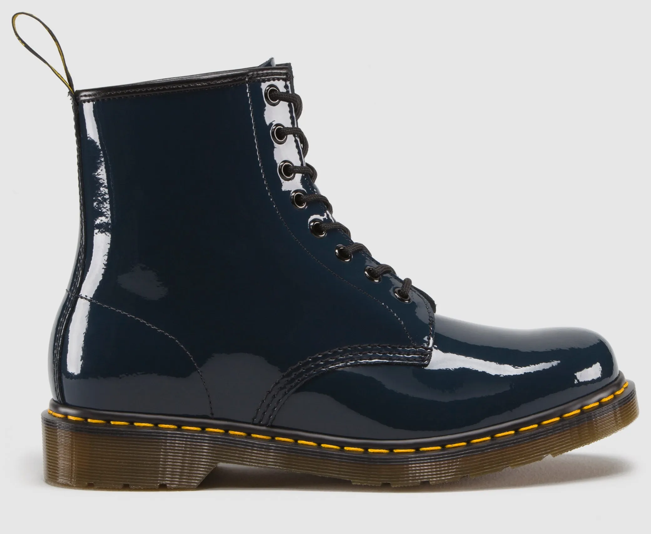 1460 Navy Patent Leather Boots