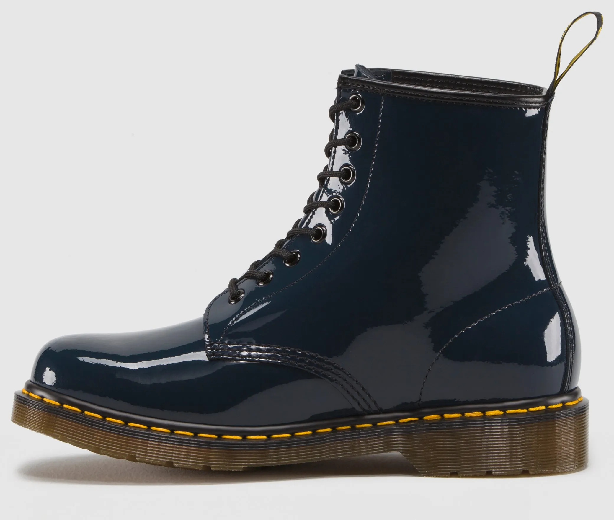 1460 Navy Patent Leather Boots