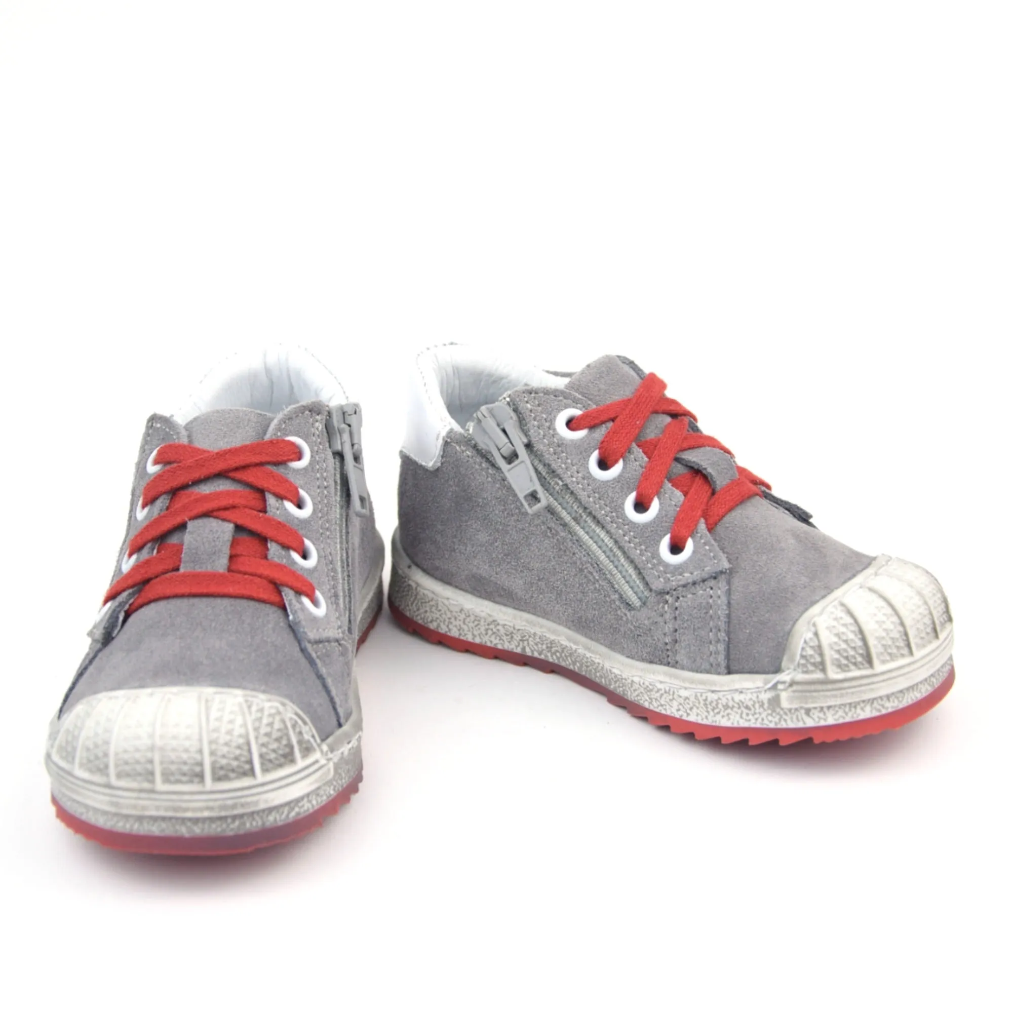 (2627-2) Low Bumper Trainers grey with Zipper