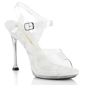 4 Inch Heel CUPID-408 Clear