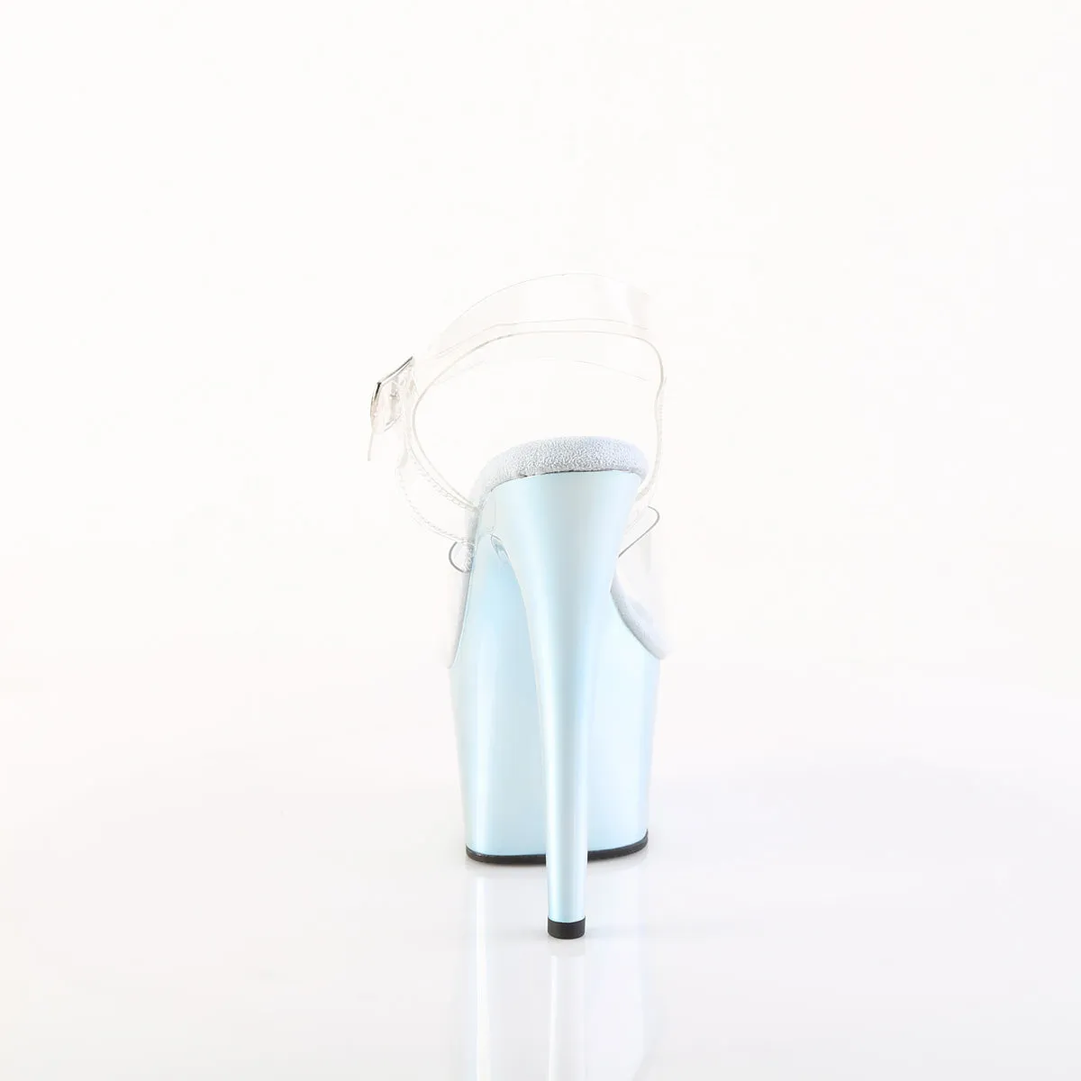 7 Inch Heel ADORE-708LQ Clear Liquid Light Blue Holo