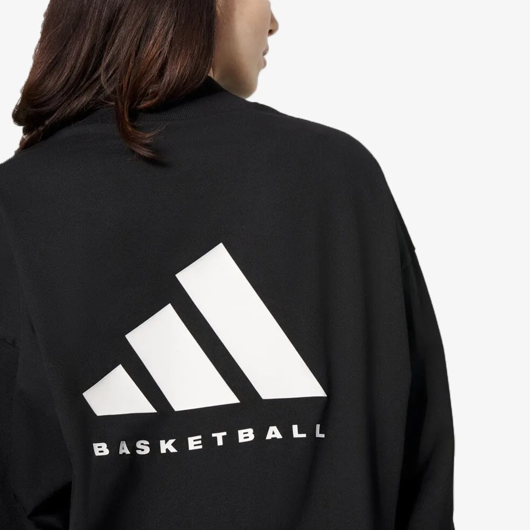 Adidas Originals | BASKETBALL LONG-SLEEVED T-SHIRT (GENDER-FREE)  { BLACK