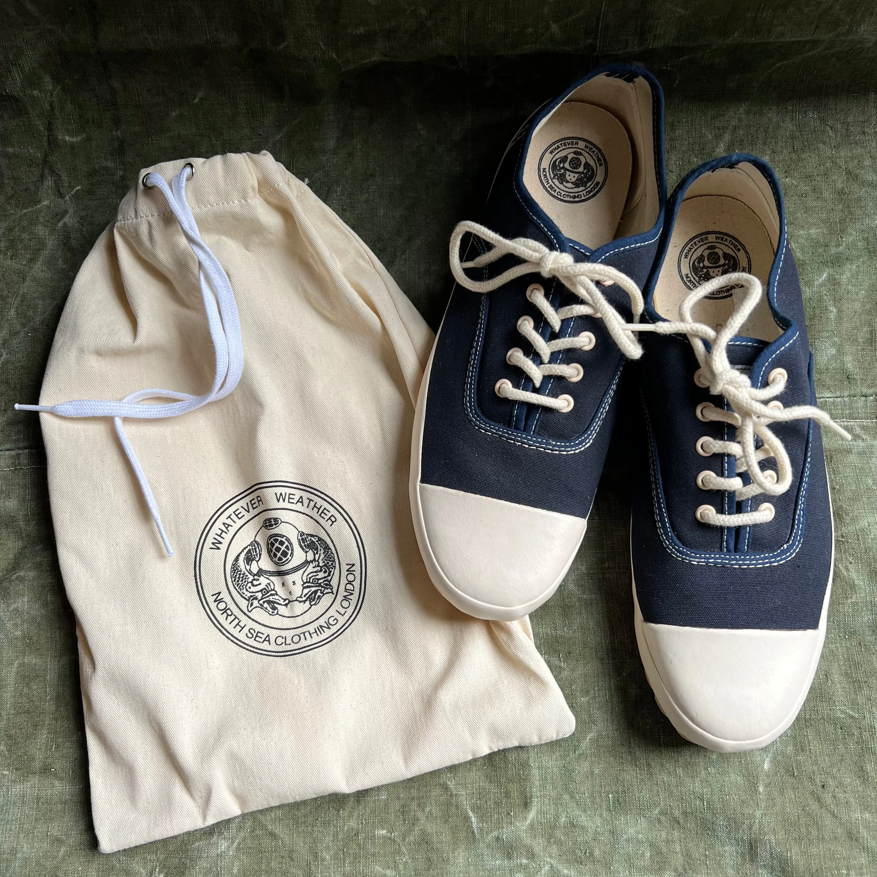 ARCHIVE SALE - MK 1 LACE UP, NAVY/ECRU