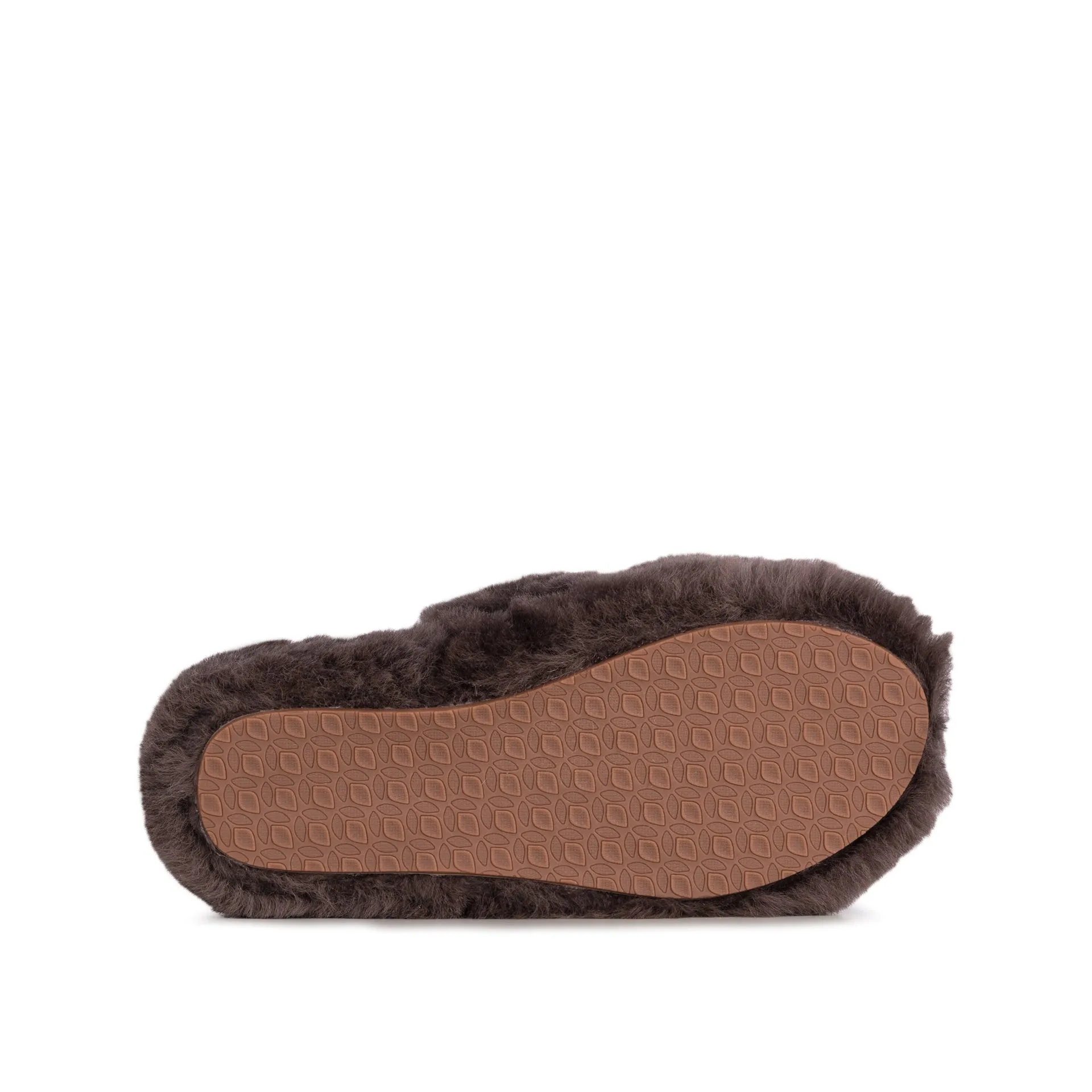 AVA CHOCOLATE SHEEPSKIN SLIPPER SLING BACK