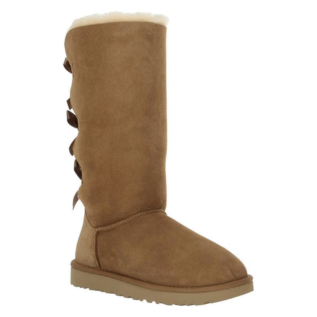 Bailey Bow II Water Resistant Suede Sheepskin Women's Tall Winter Boots