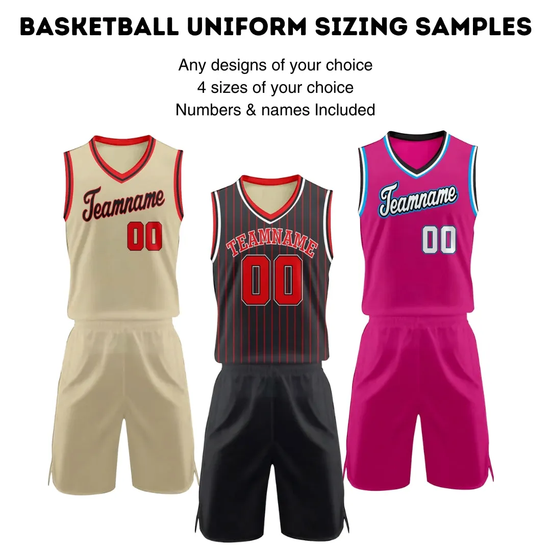 Basketball Uniform Sizing Samples