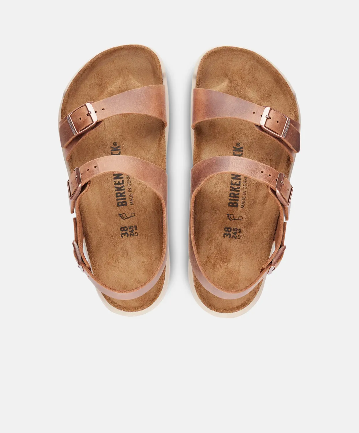 Birkenstock Sonora Cross Town Oiled Leather Ginger Brown Sandals