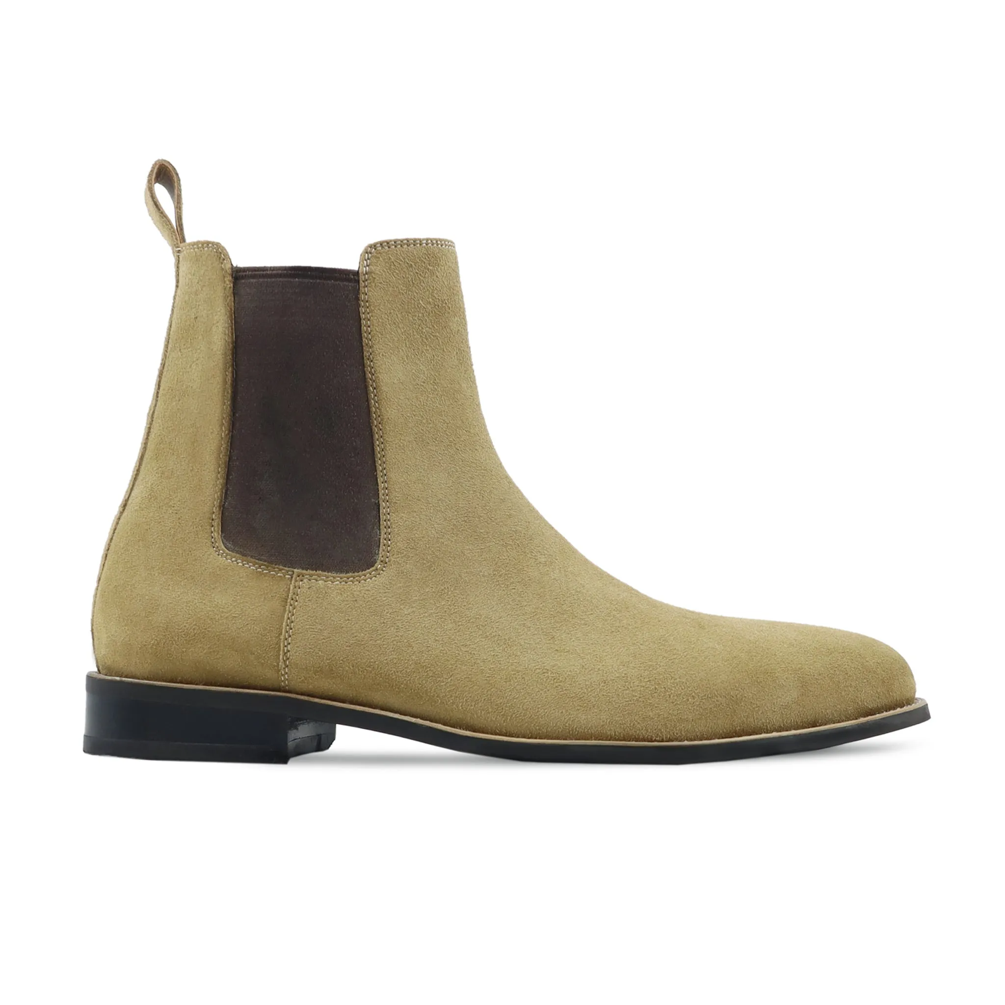 Bochum - Men's Tan Kid Suede Chelsea Boot