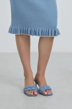 BUBBLE TRIP heels in blue/nude