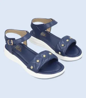 BW9229-NAVY-Women Comfort Sandal