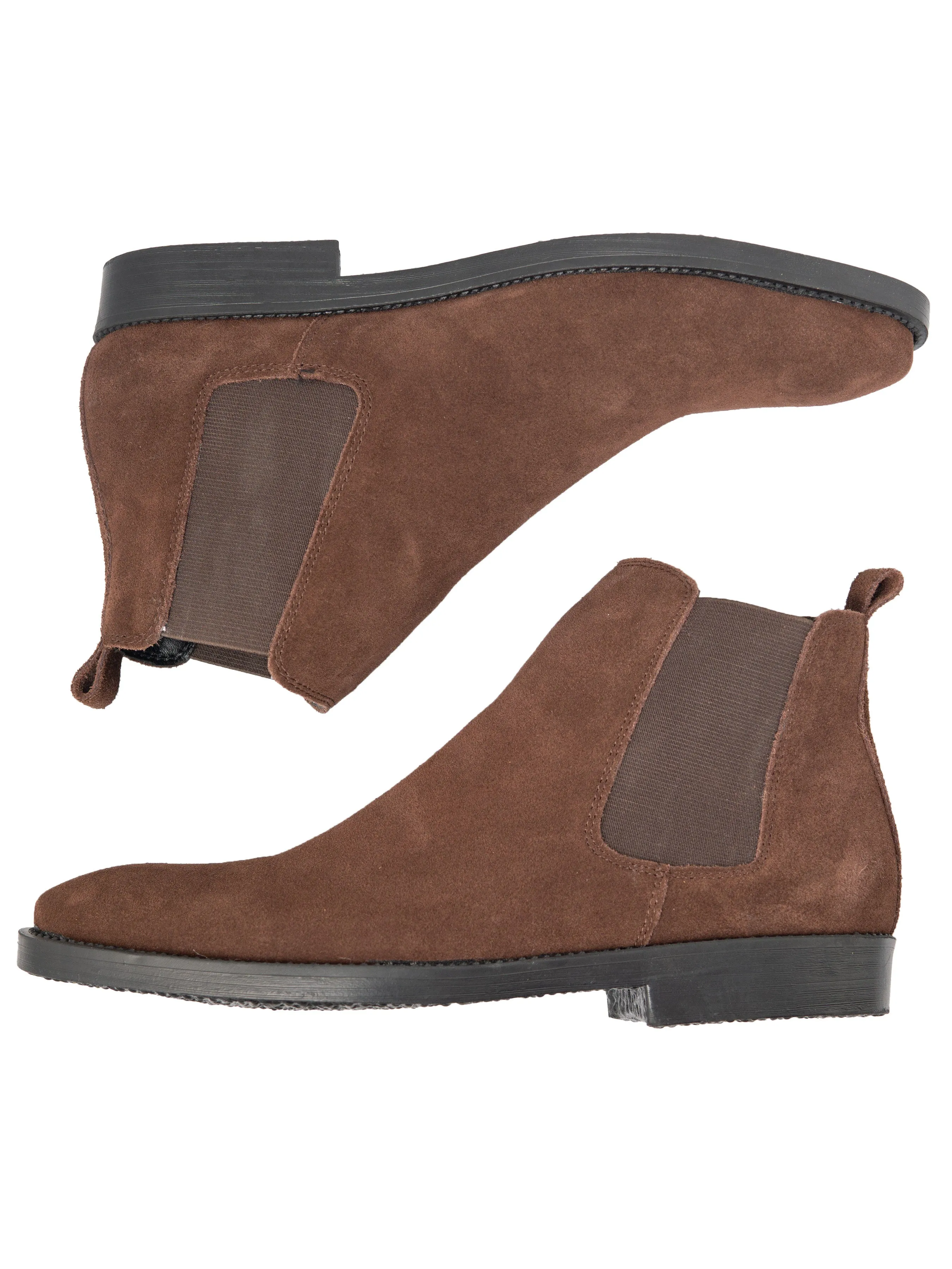 Chelsea Boots - Coffee Suede Leather (Crepe Sole)