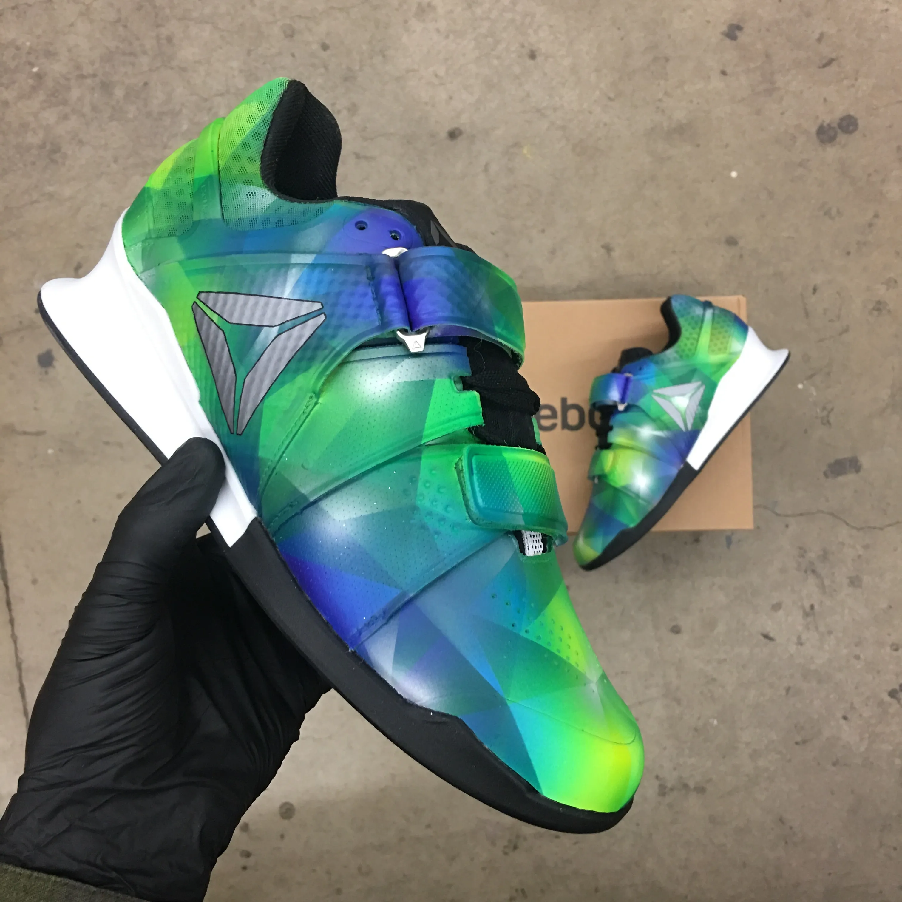 Custom Painted Prism Reebok Legacy Olympic Weightlifting Shoes