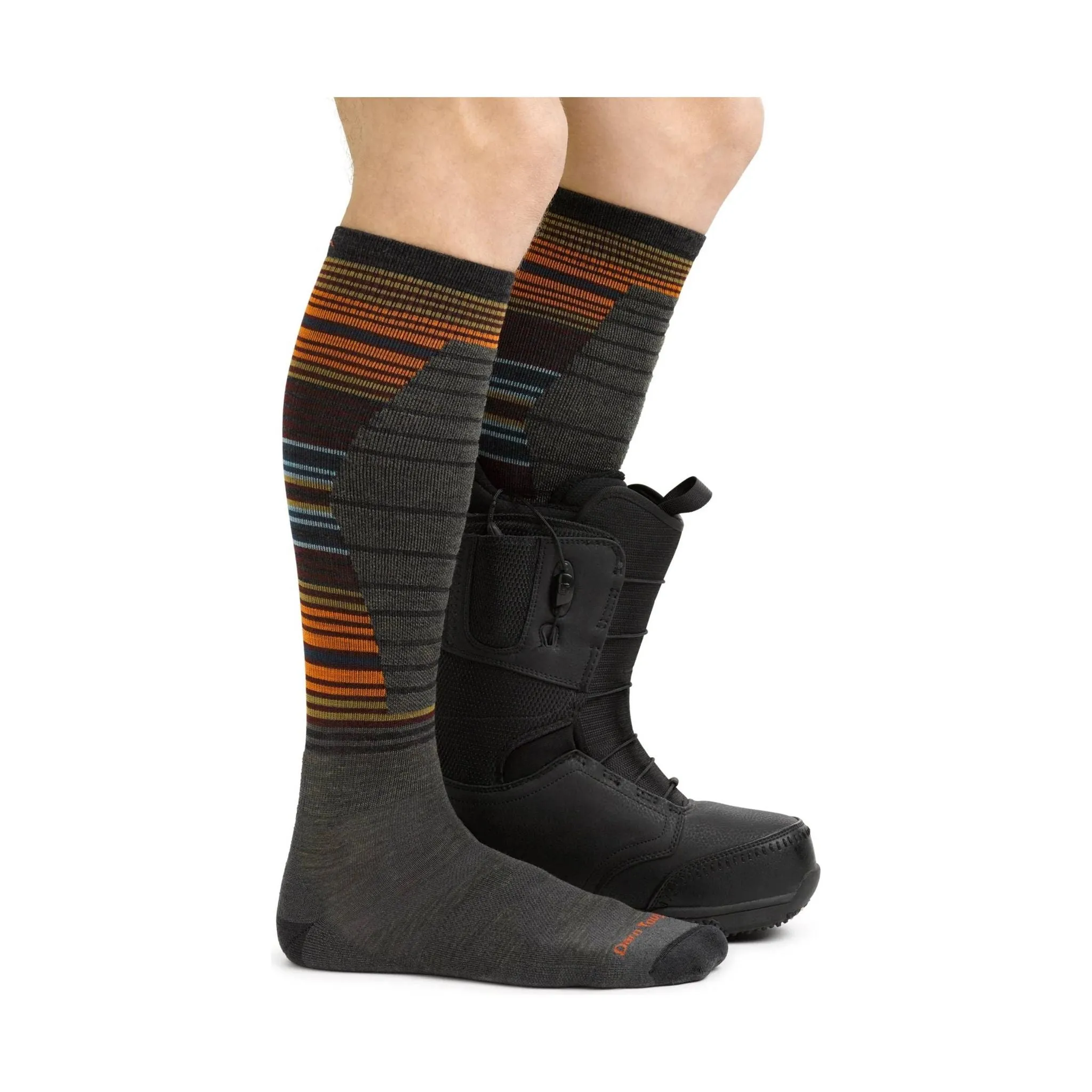 Darn Tough Vermont Men's Backwoods Over The Calf Lightweight Ski and Snowboard Sock - Forest