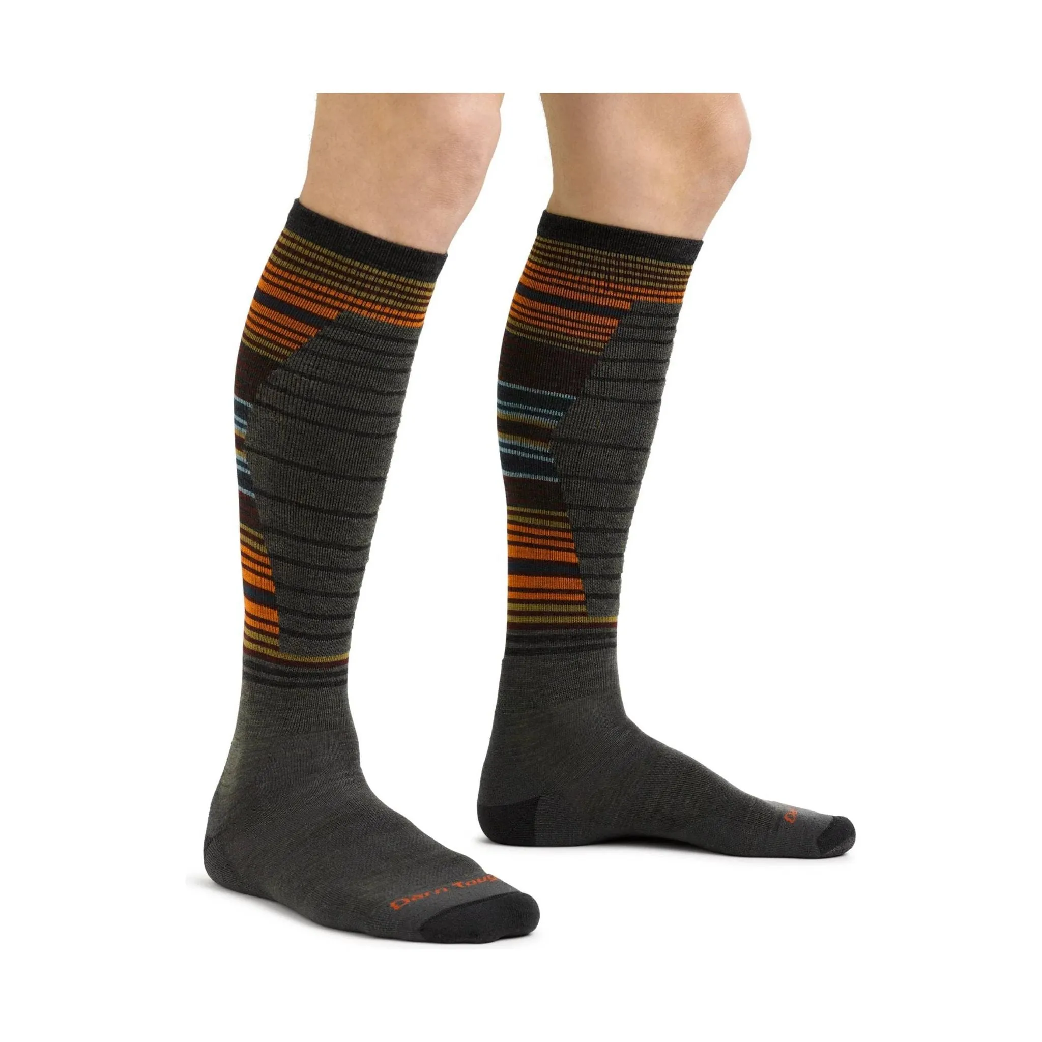 Darn Tough Vermont Men's Backwoods Over The Calf Lightweight Ski and Snowboard Sock - Forest