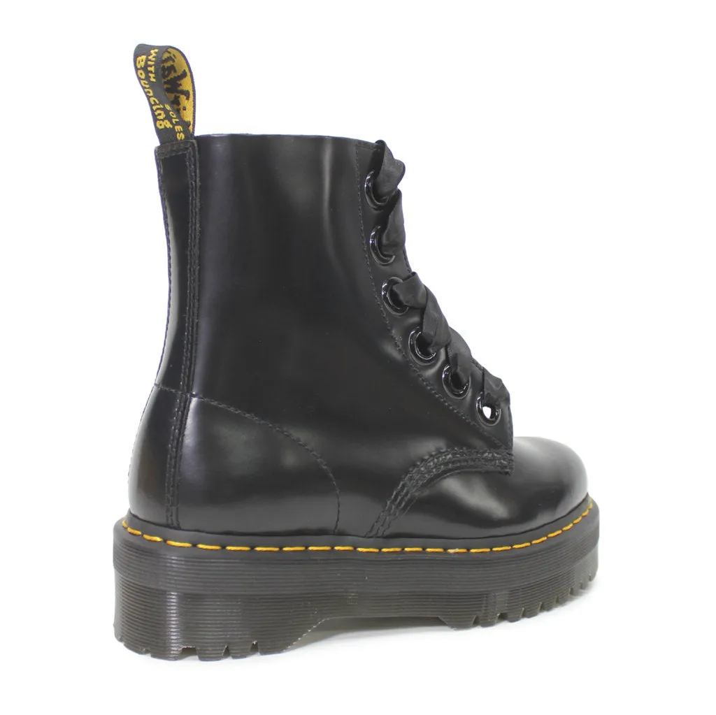 Dr. Martens Womens Boots Molly Casual Ankle Platform Leather - UK 5