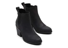 Everly Black Nubuck Heeled Boot