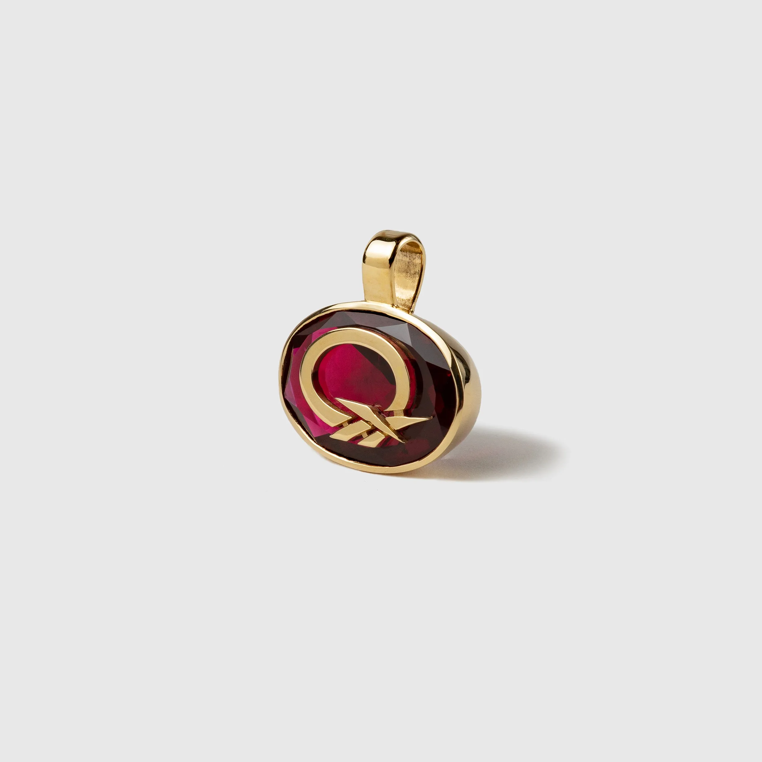 FOUL TROUBLE FOR PACKER "QUESTION" ALMANDINE PENDANT