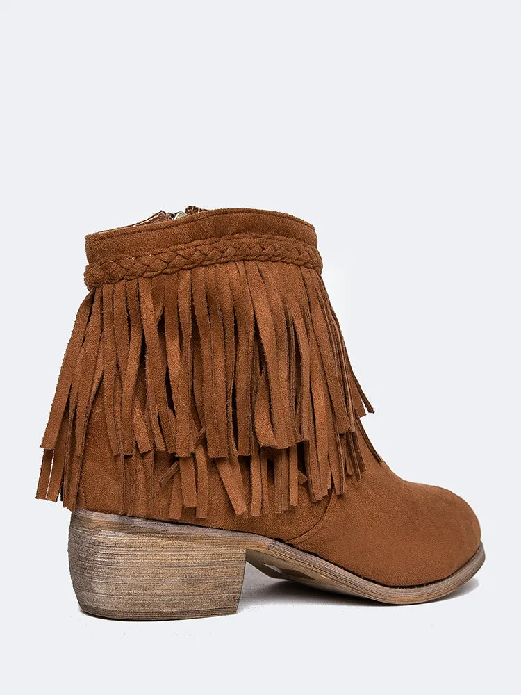 Fringe Ankle Bootie