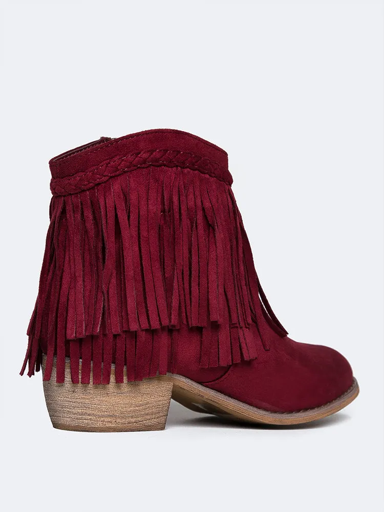 Fringe Ankle Bootie