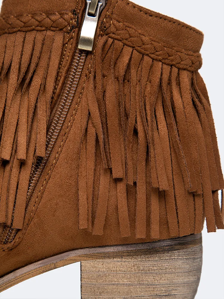 Fringe Ankle Bootie