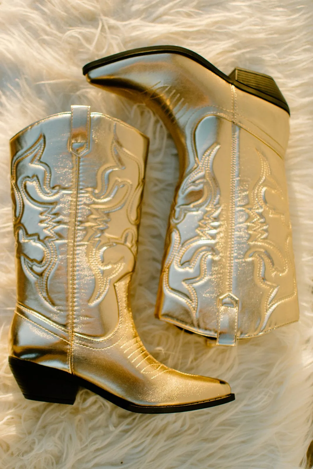 Gold Metallic Cowgirl Boots