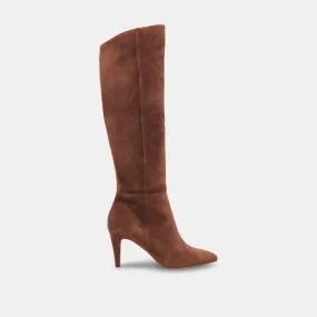 HAZE WIDE CALF BOOTS COCOA SUEDE