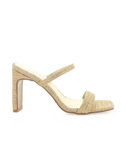 Hollyn Heels - Gold Raffia