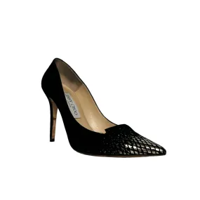 Jimmy CHOO | Escarpins en suède noir et argent