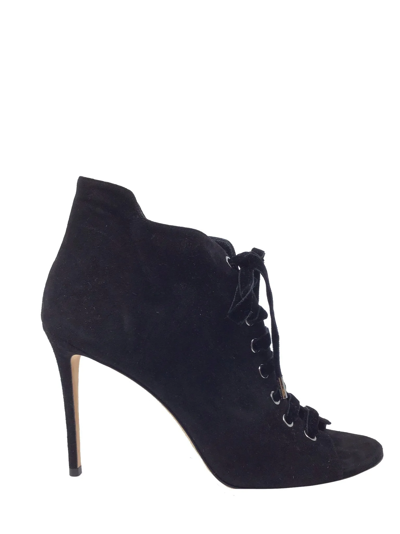 Jimmy Choo Mavy Suede Lace-Up Open Toe Bootie Size 11