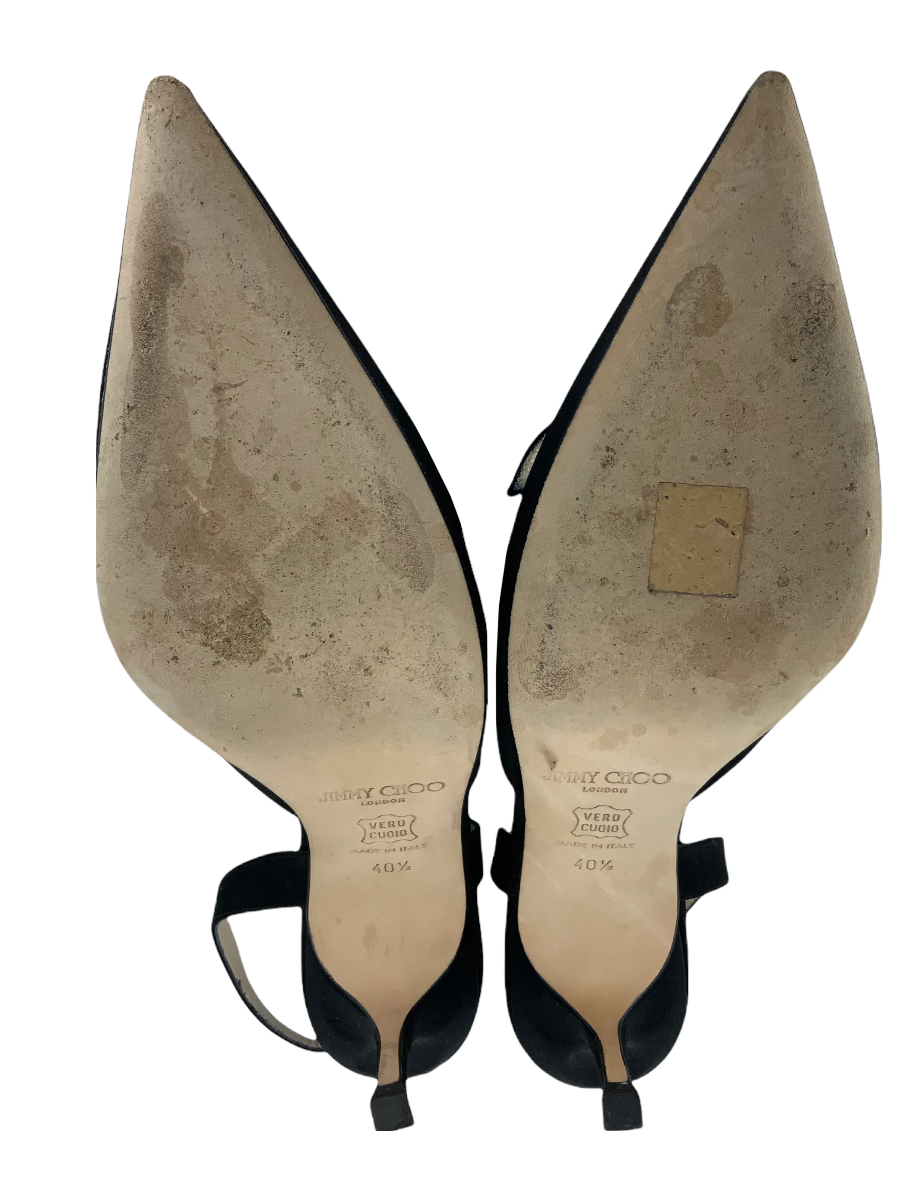 Jimmy Choo Satin Point Toe Slingback Pumps Size 10.5