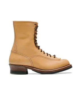 John Lofgren Bootmaker Donkey Puncher Boots 8" Badalassi Carlo Vegetable Tanned Leather Bone