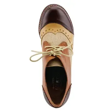 L'ARTISTE BARDOT SHOES - BROWN MULTI LEATHER