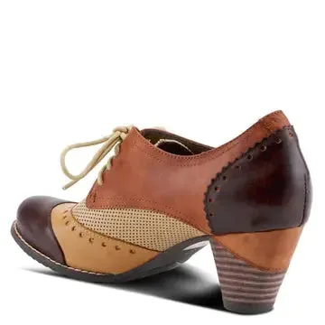 L'ARTISTE BARDOT SHOES - BROWN MULTI LEATHER