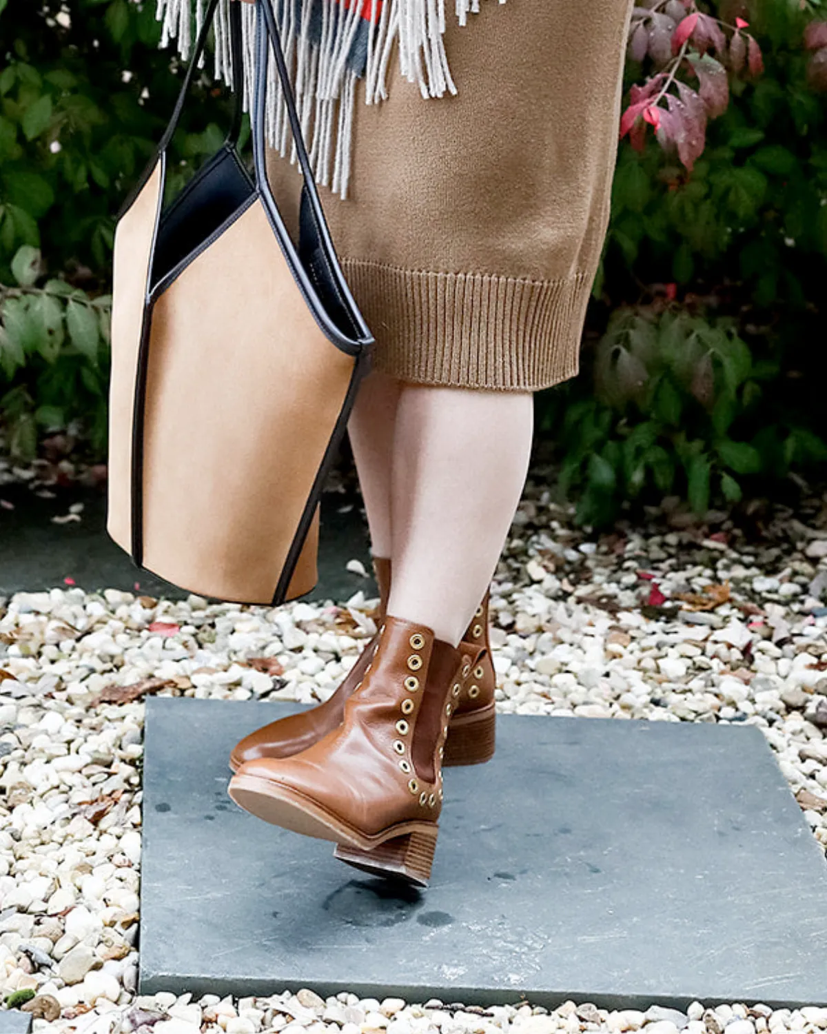 Lexy Studded Bootie (Tobacco)