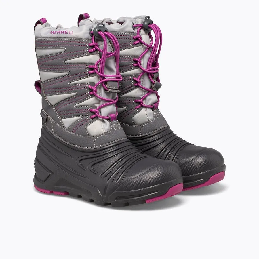 Merrell Grey/Berry Snow Quest Lite 3.0 Waterproof Children's/Youth Boot