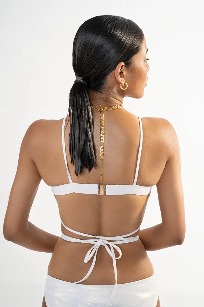 Metallic snow bikini set