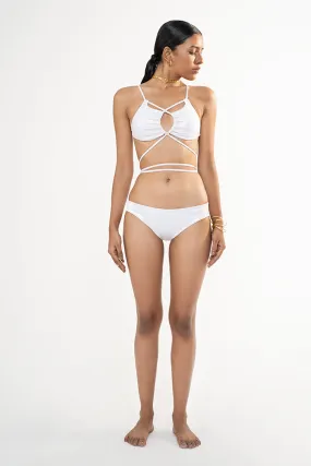 Metallic snow bikini set