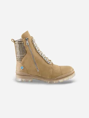 My Combat Recycled Vegan Leather Boots | Beige