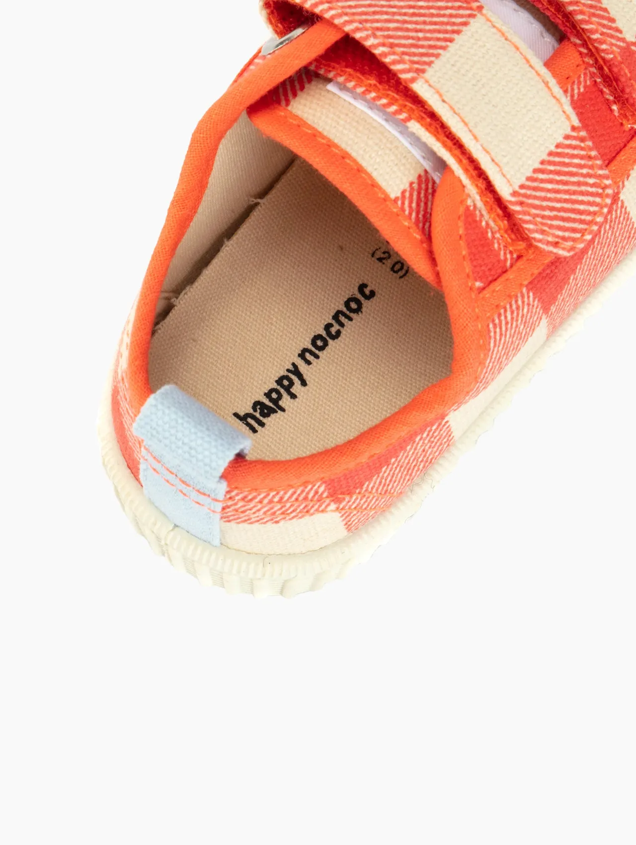 Orange Grid Canvas Shoes