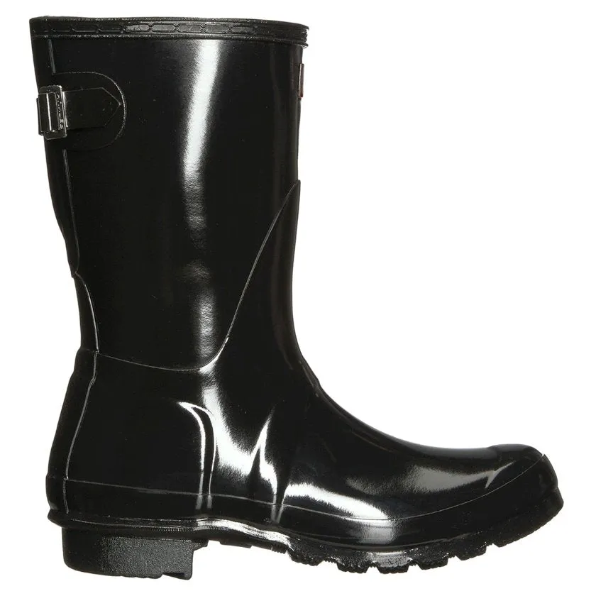 Original Back Adjustable Short Gloss Rubber Women's Short Wellington Boots