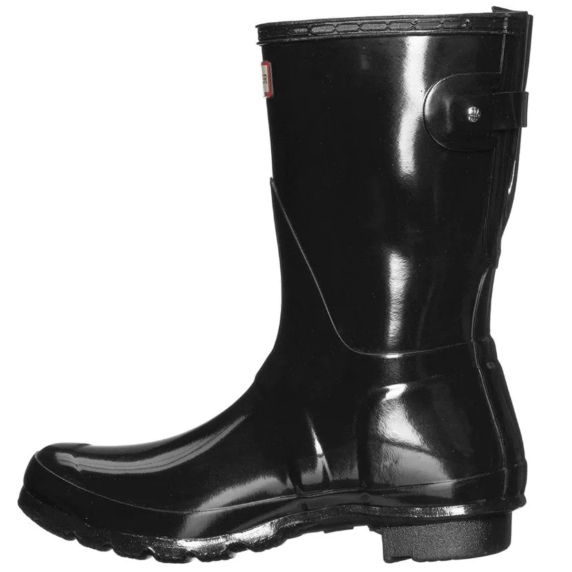 Original Back Adjustable Short Gloss Rubber Women's Short Wellington Boots