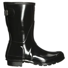 Original Back Adjustable Short Gloss Rubber Women's Short Wellington Boots