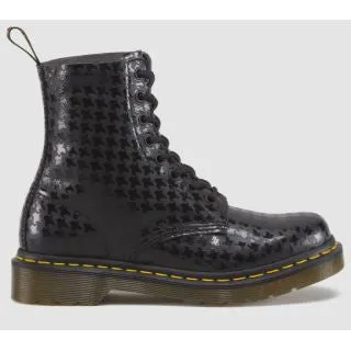 Pina Black  Black Hi Shine Houndstooth Printed Sofy T Boots