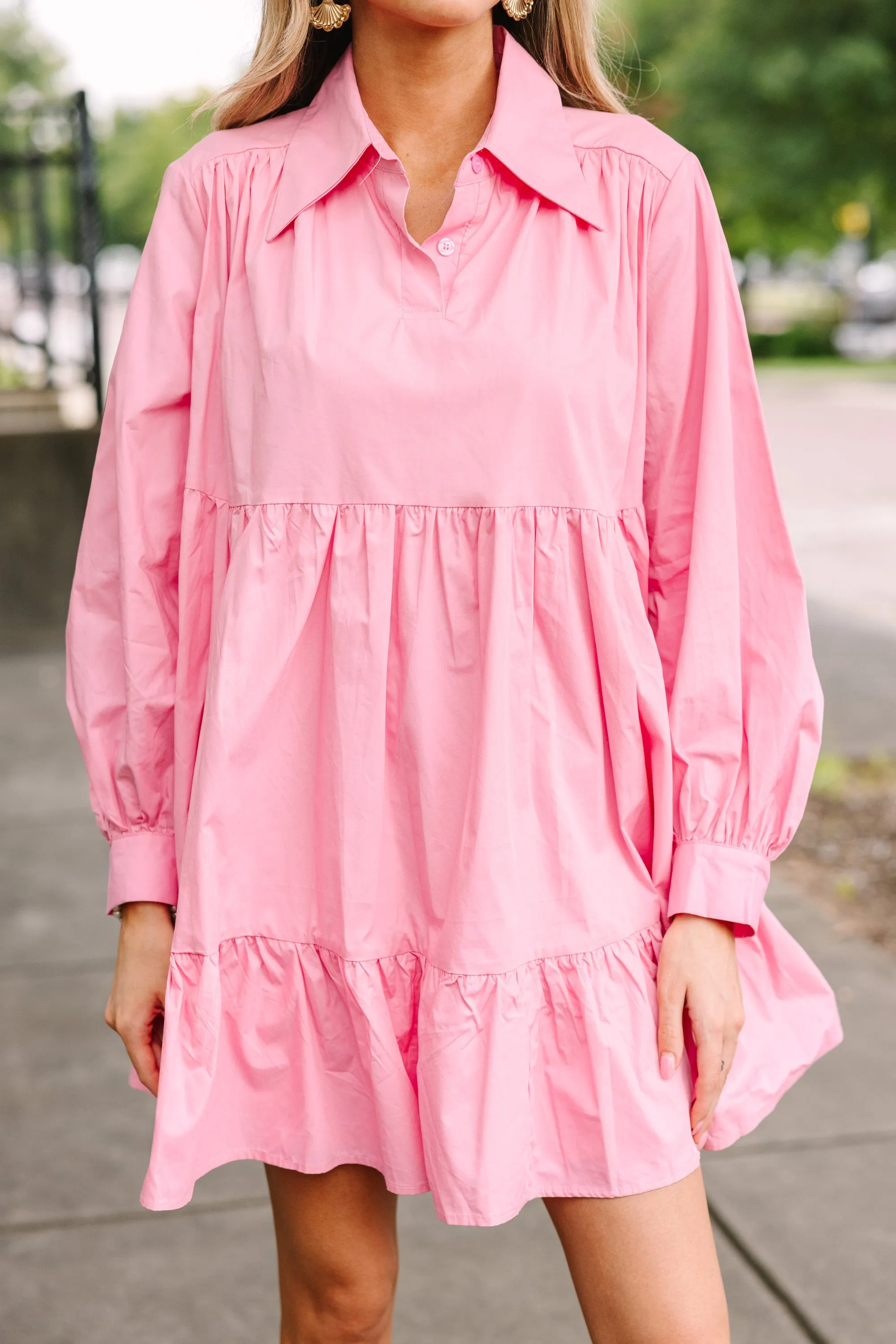 Positive Perceptions Pink Babydoll Dress