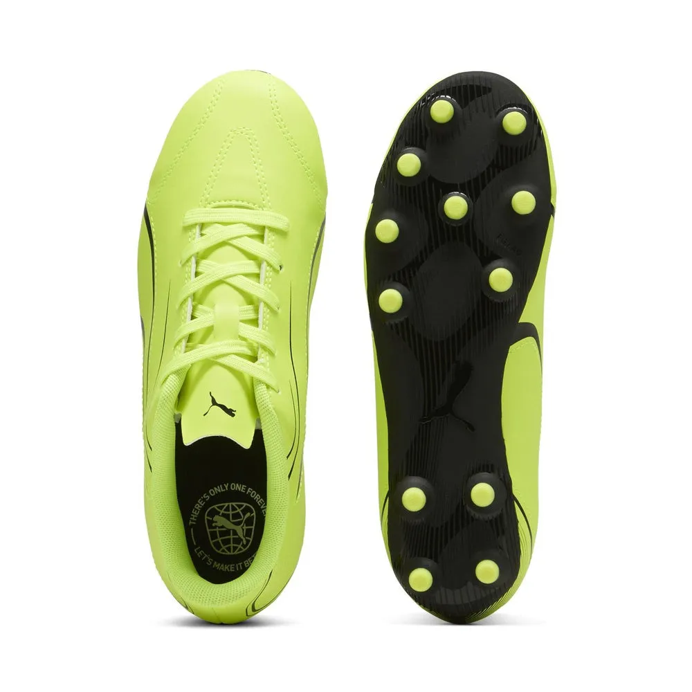 Puma Vitoria FG/AG Jnr Football Boots (Electric Lime/Black)