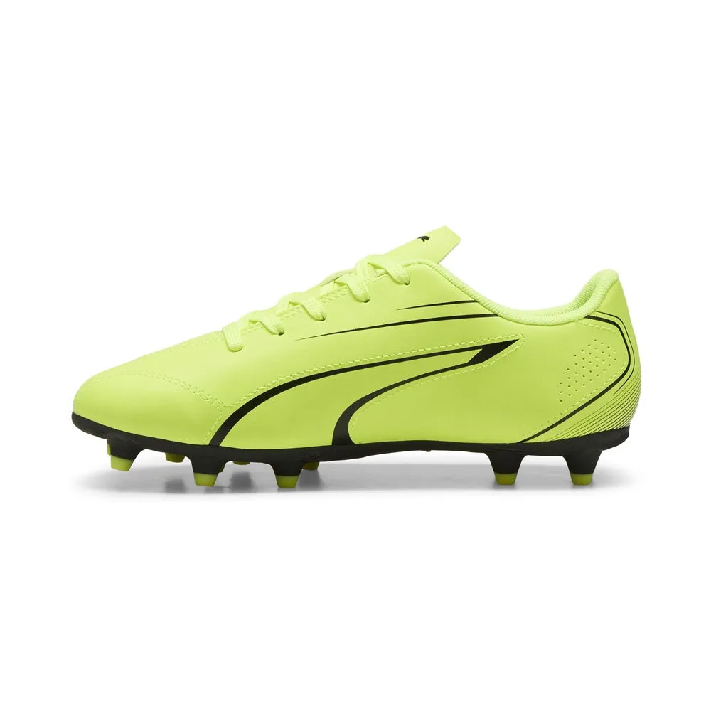 Puma Vitoria FG/AG Jnr Football Boots (Electric Lime/Black)