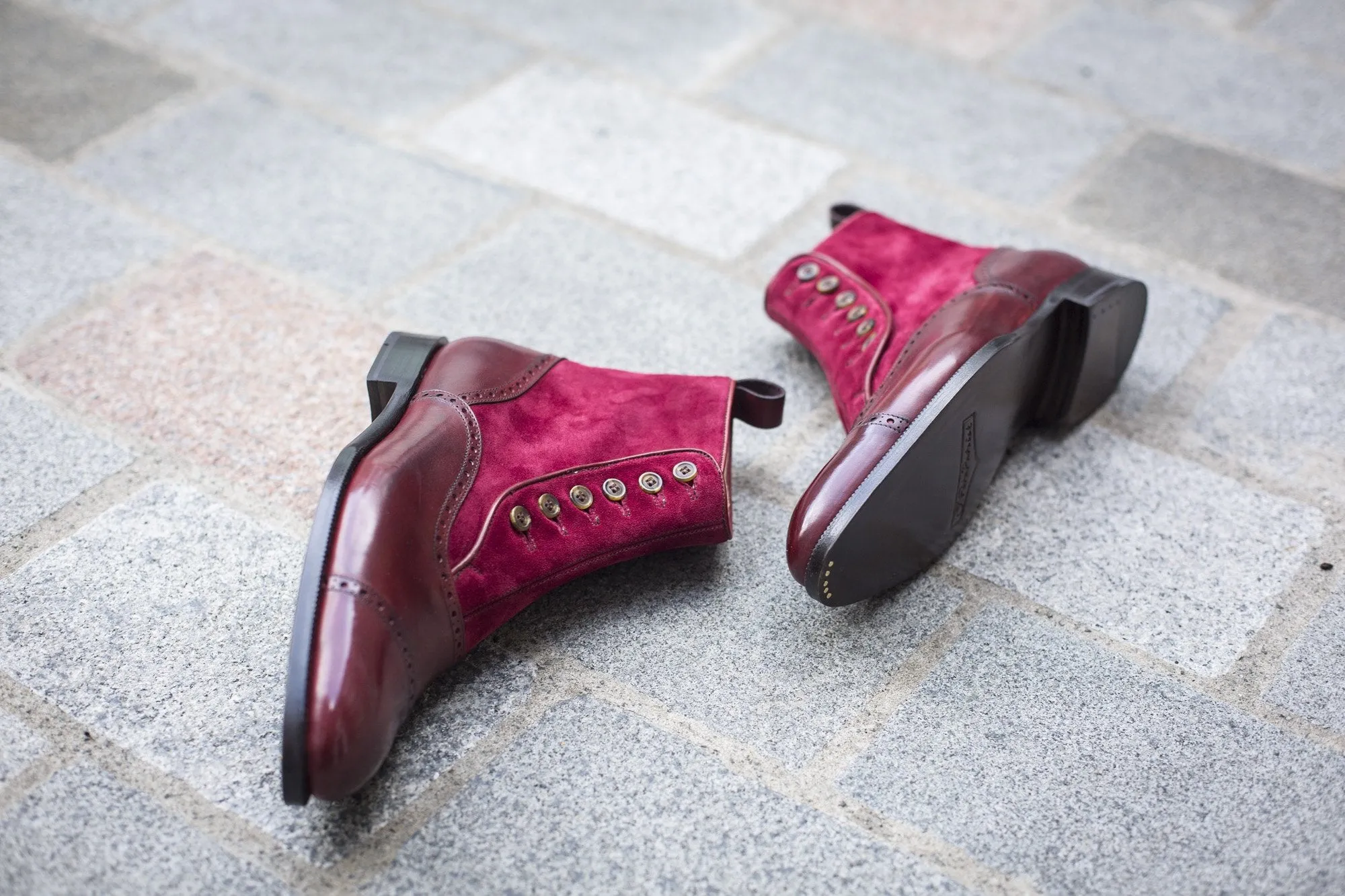 Puyallup - MTO - Burgundy Calf / Burgundy Suede - NGT Last - Single Leather Sole