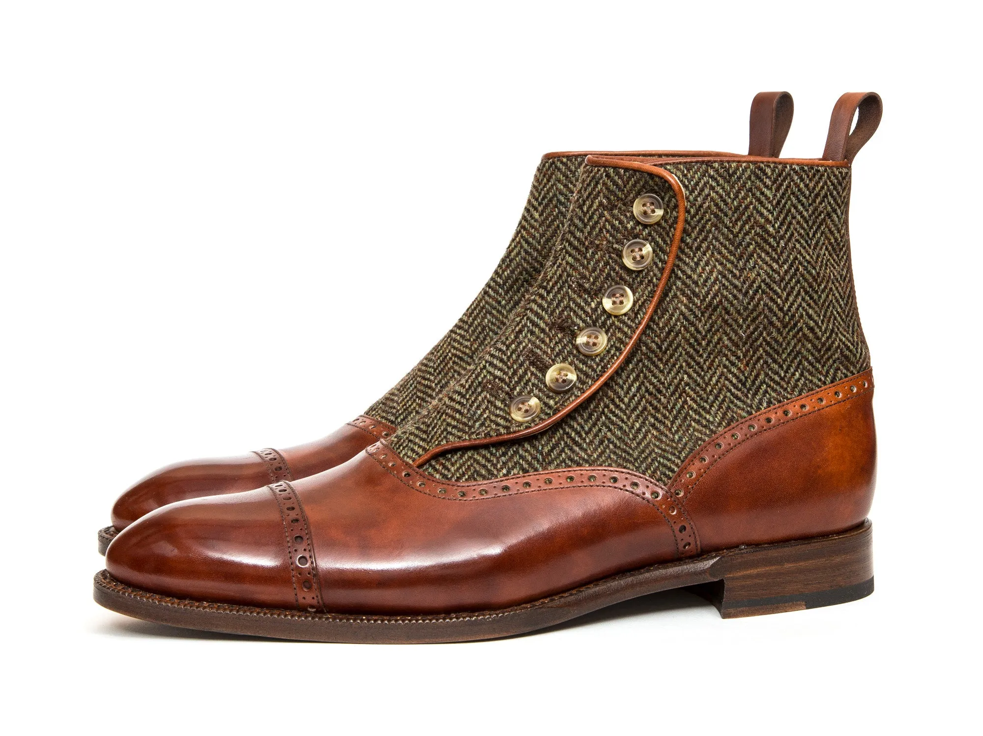 Puyallup - MTO - Gold Museum Calf / Forest Tweed - NGT Last - Single Leather Sole