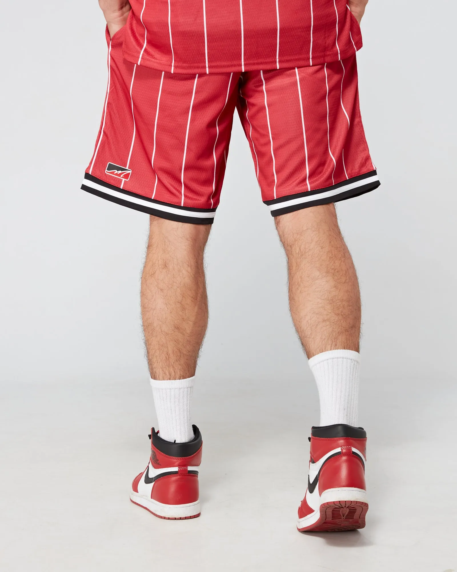 Red Mercier Crawford Basketball Shorts